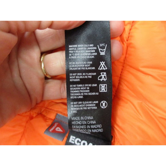 ECOALF Cardiff Vest Jacket Puffer Down Fill Primaloft Full Zip Tartan Plaid Logo - Picture 15 of 16